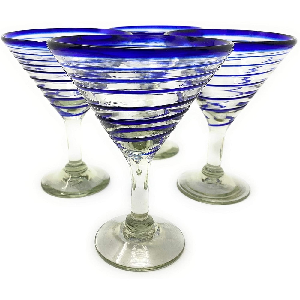 Size-14 Oz Melange 100% Authentic Copper Modern Martini Glass Set of 16 Glasses 724190533994 